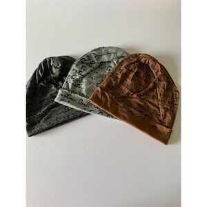 Timberland Unisex Script Pattern Beanie Hat Set Multicolor 3‎ Piece